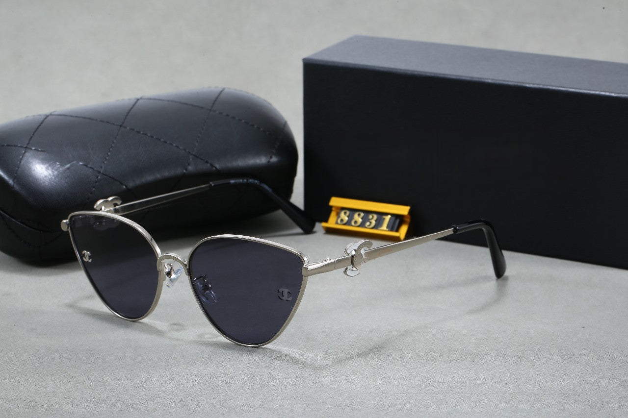 Xiaoxiang Big Brand Fashion Metal Cut Edge Sunscreen Sunglasses Trendy Street Style Brightening Slimming Sunglasses sunglasses