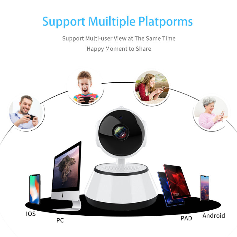 Wholesale Delivery V380Home Use Puppy Shaking Head Machine360Degree wifi HD Network Surveillance Camera Smart