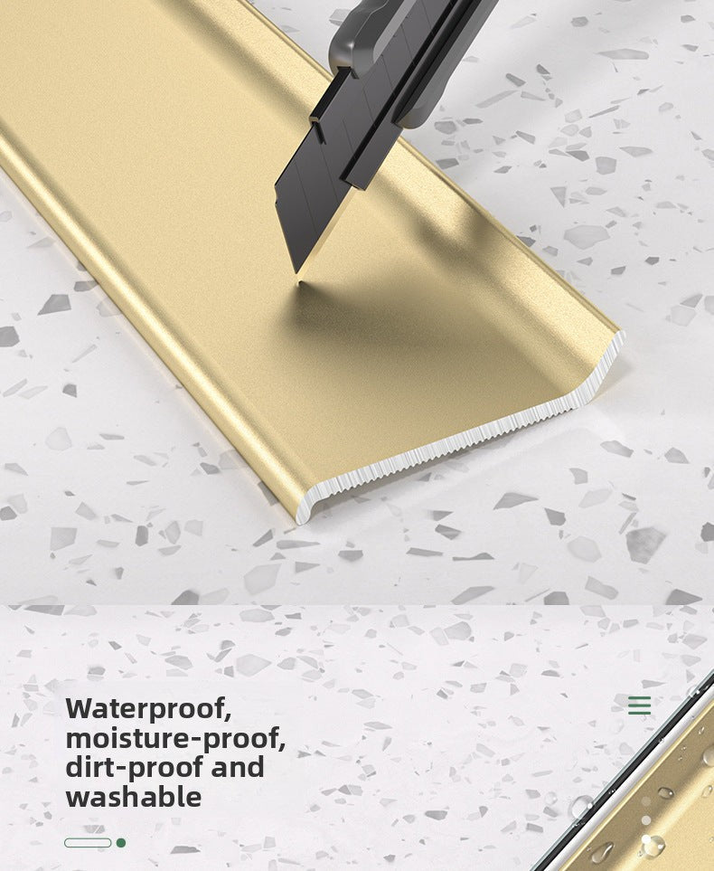 Aluminum alloy baseboard minimalist and ultra-thin4/6/8cm Self-adhesive, no-drill stainless steel metal baseboard wholesale