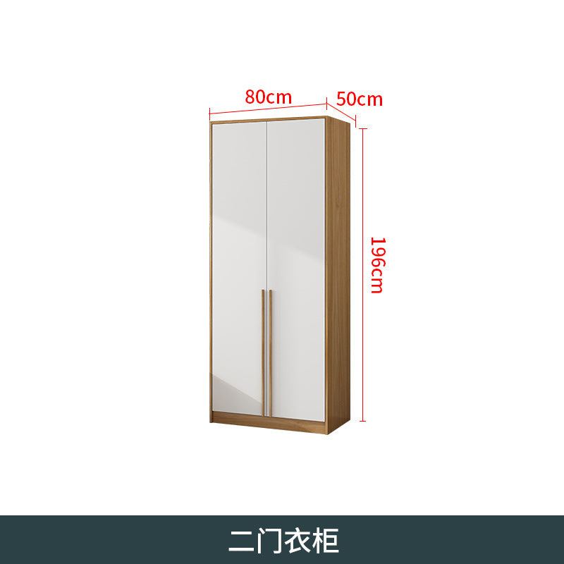 Natural Wood Color Cream Style Wardrobe with Flat Doors for Bedroom, Comes with Small Dressing Table, Freely Combinable Storage Cabinet