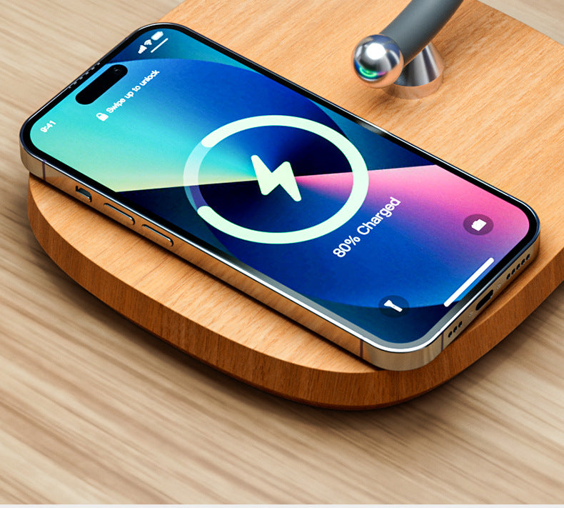 15w Wireless Charging Study Table Lamp Bedroom Bedside Sleep Eye Protection Night Light Outdoor Camping Atmosphere Light