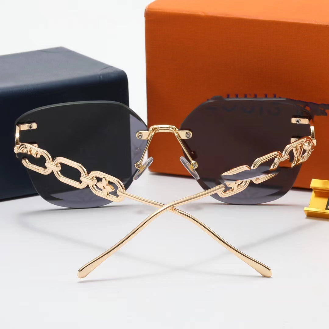 2024New Fashion Trend Sunglasses High-End Luxury Style Women's Sunglasses Laser Lenses Unique Street Style