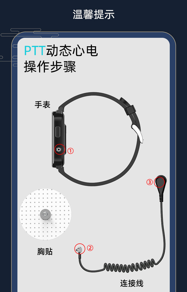 EP03Smart Watch24Hourly Real-Time Updates ECG ECG non-invasive blood sugar blood pressure oxygen monitoring smartwatch