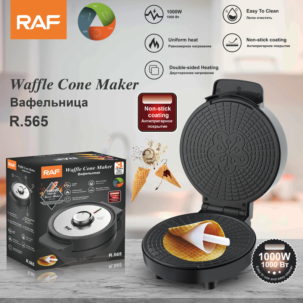RAF European Standard Multifunctional Breakfast Machine Crepe Maker Egg Roll Maker Ice Cream Cone Maker Electric Griddle Crepe Maker