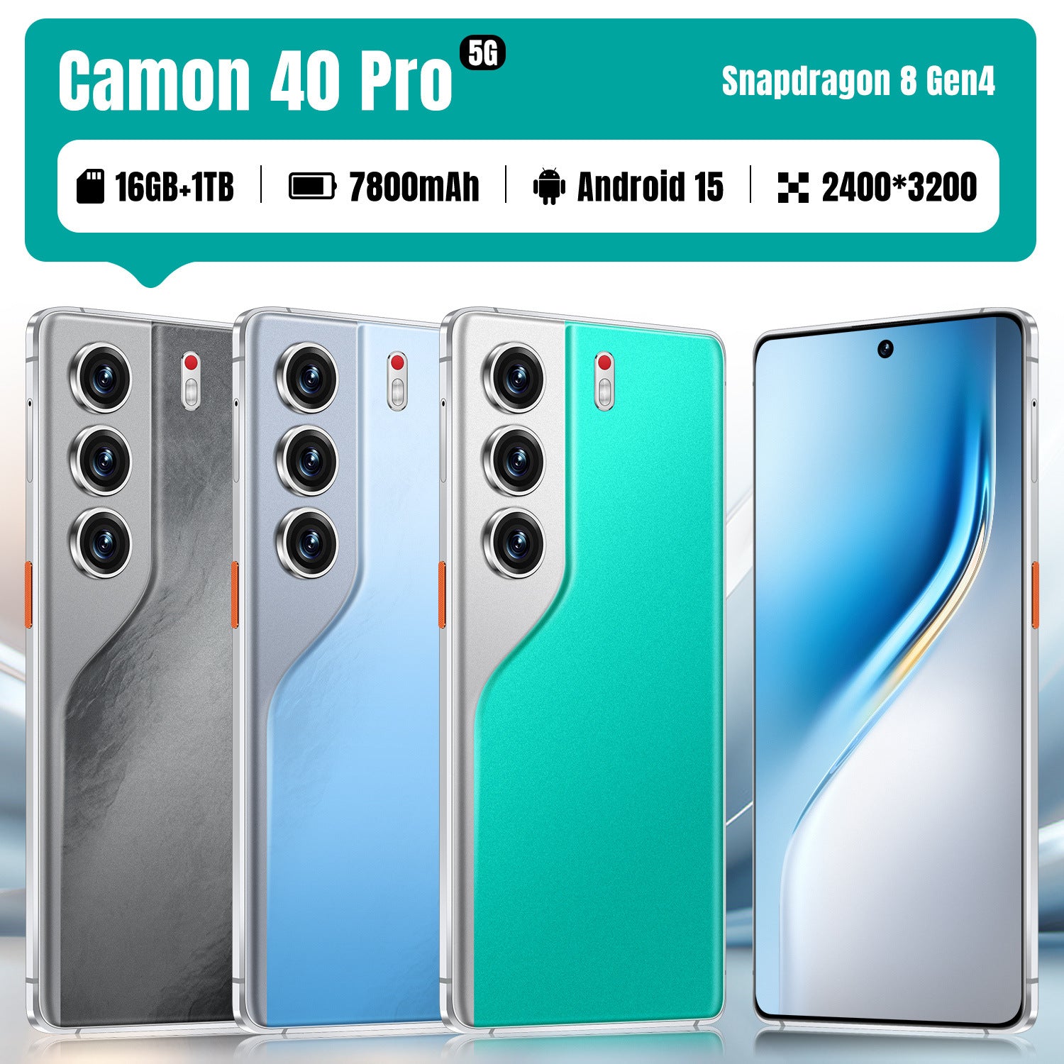 Camon 40 Pro New7.3Inch incell Screen16+1T Android smartphone fast charger all-in-one device