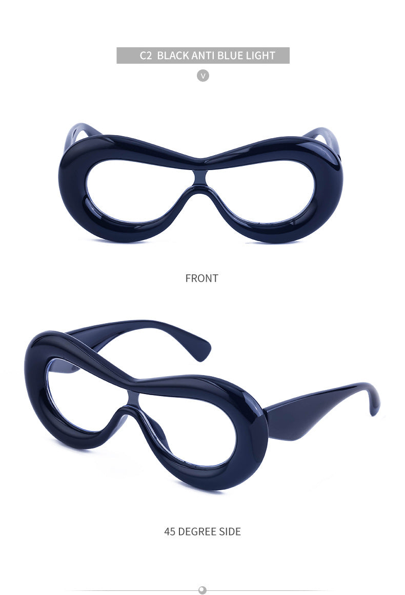 Europe and America Y2K Sunglasses for Women Trendy One-Piece Sunglasses Party Quirky Street Style Fashion Women's Glasses Wholesale