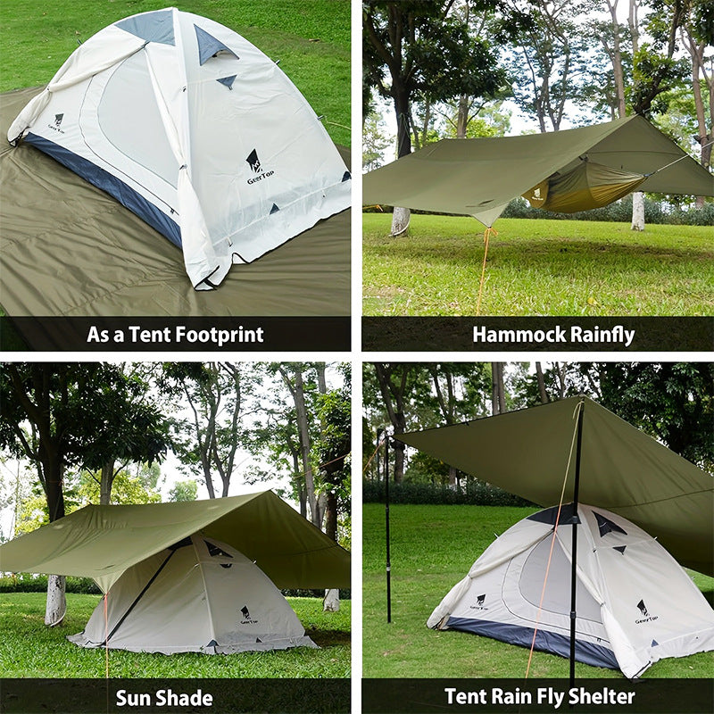 Outdoor Canopy Camping Waterproof Sunshade Large Space Four-Corner Canopy Portable Multi-Functional Setup