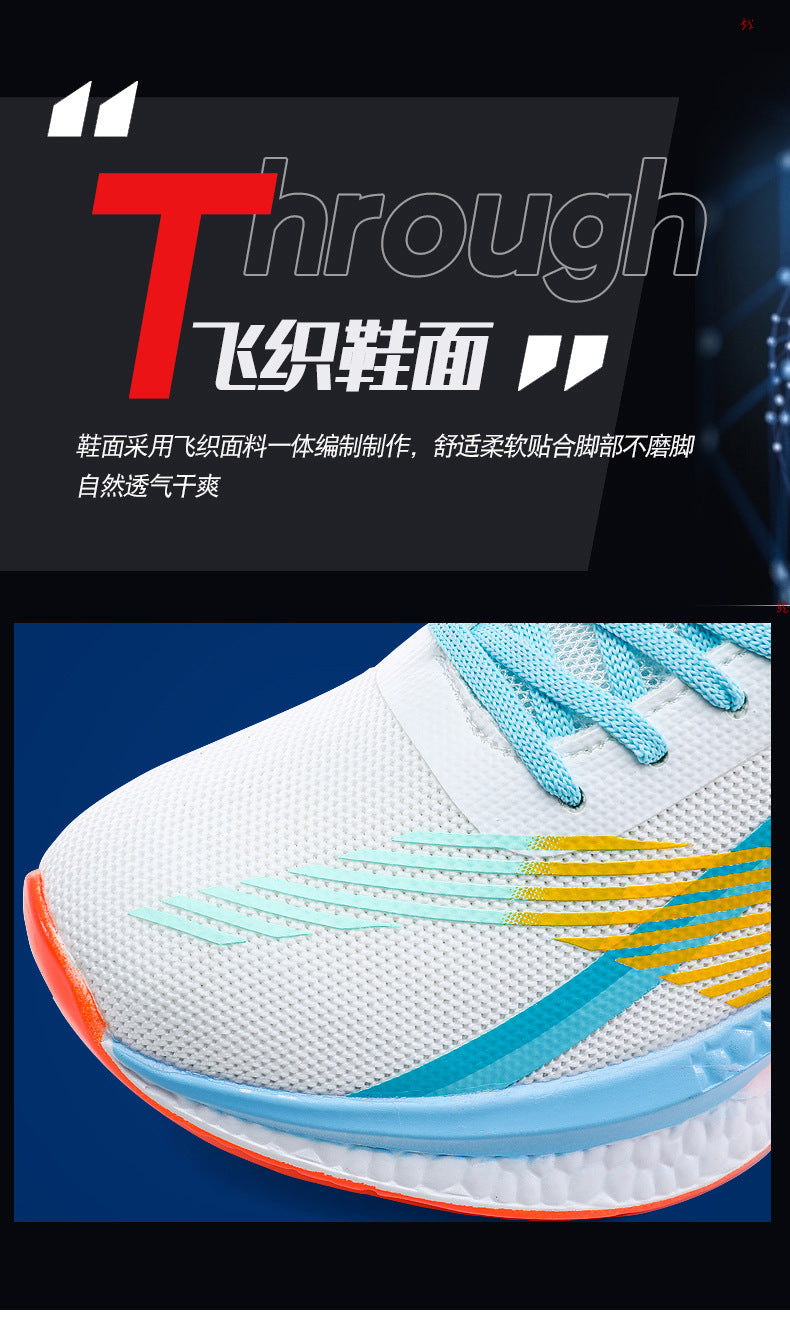 2025Spring Sports Shoes Jueying Men's Casual Mesh Breathable Cushion Rebound Lightweight Running Shoes Breathable Comfortable