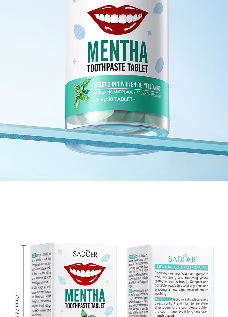 All-English Solid Toothpaste Series SADOER Sakura Whitening Anti-Yellowing Teeth Cleaning Toothpaste  Wholesale