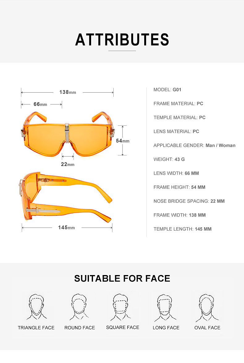 New Large Frame UV Protection Sunglasses for Women Fashionable Internet Celebrity Style Sunglasses Trendy Korean Version Glasses sunglasses
