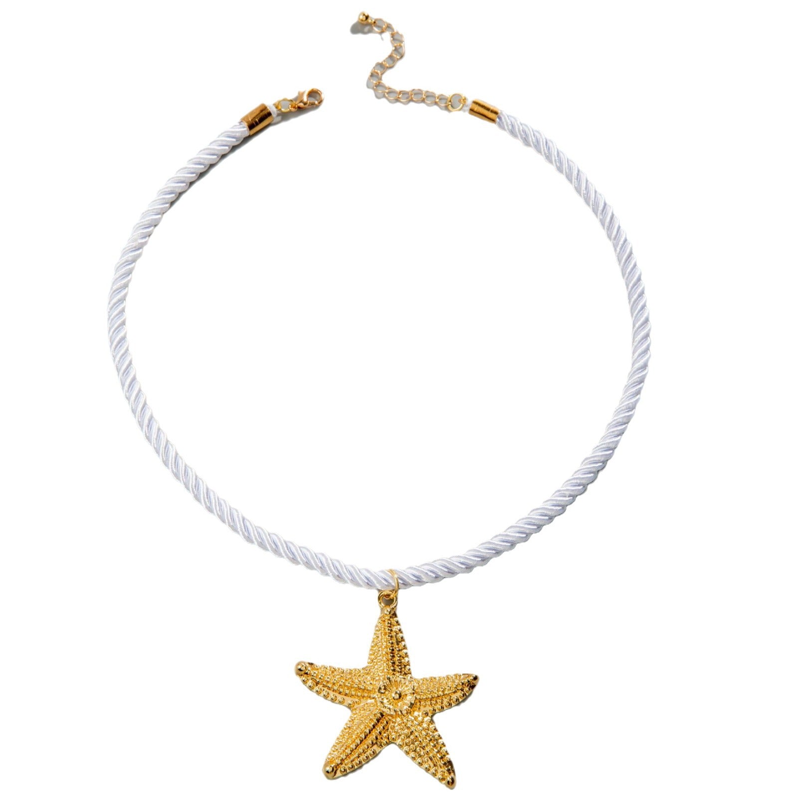 European and American Metal Ocean Style Starfish Pendant Necklace Jewelry Personality Exaggerated Star Beach Vacation Necklace for Women
