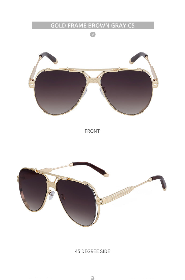 Double Bridge Toad Glasses Men's European and American Fashion Punk Style Sunglasses Outdoor Sports Sun Protection Glasses sunglasses