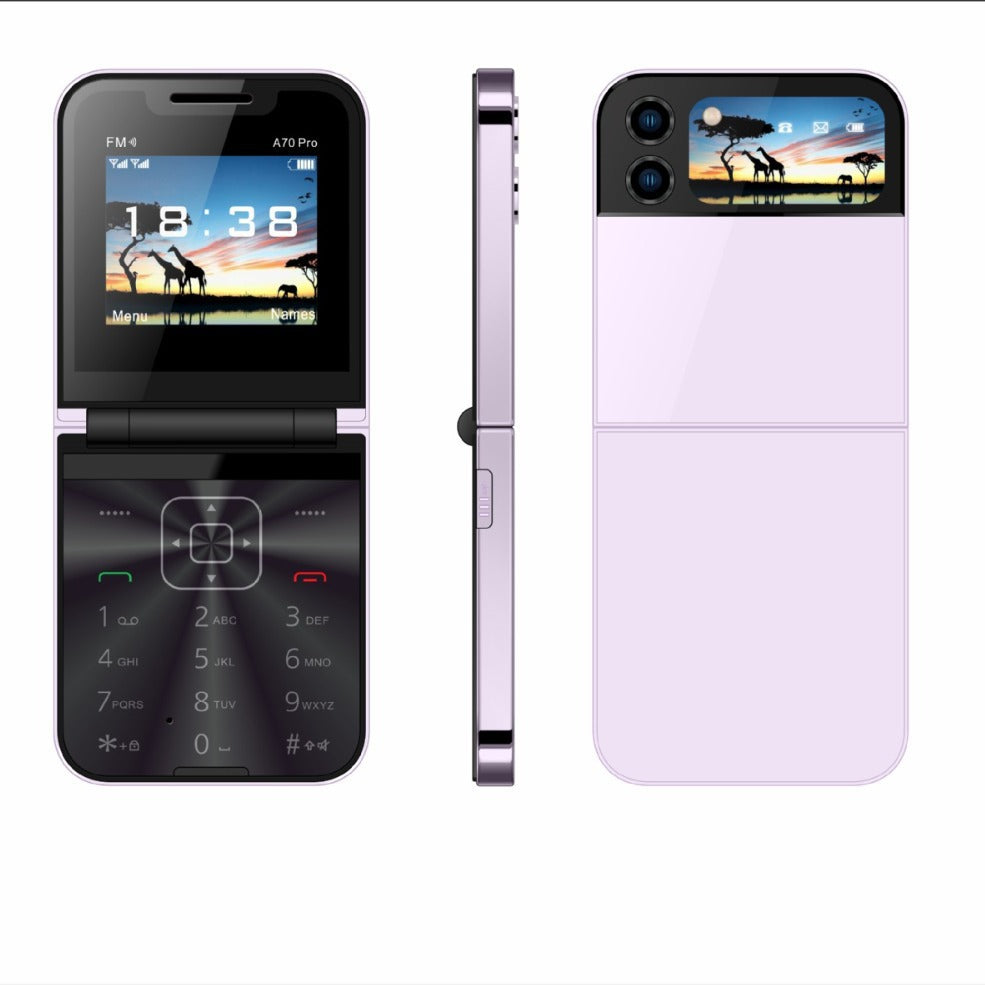 A7pro Flip Phone Mini Feature Phone Foldable Phone with Buttons2G Foreign Language Multi-Language