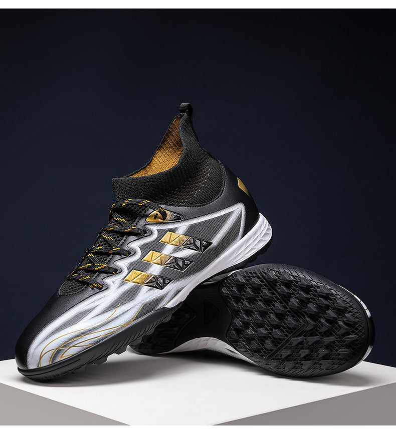 New high-top soccer shoes for men and women AG Spike TF Broken Nail Youth Student Grassland Competition Training Shoes