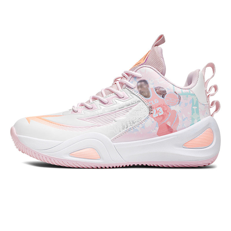 New Trendy Fashion Men's Youth Student Practical Basketball Boots Outdoor Sports Letter Non-Slip Basketball Shoes