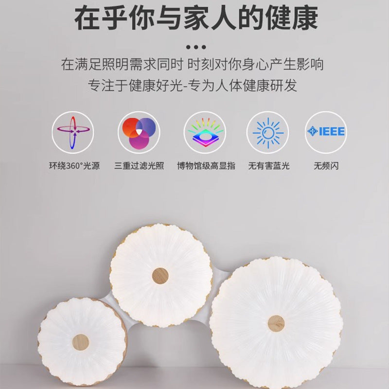 2025New Cream Style Bedroom Ceiling Light Eye Protection Full Spectrum Modern Minimalist Main Light Study Room Light