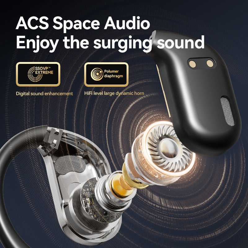 New M75Open Bluetooth Headphones Bone Conduction Ear-hook Running Sports Dedicated Wireless Bluetooth Headphones