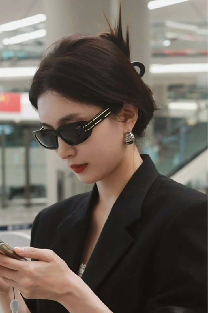 Fashion Square Frame Sunglasses for Women, Sun Protection, High-End European and American Style Small Frame Glasses Wholesale sunglasses Sunglasses