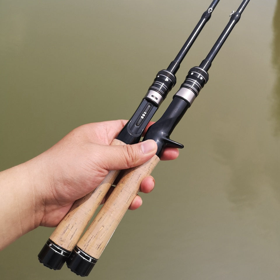 Portable Telescopic Lure Rod ul European and American Style Carbon Fiber Short Section Fishing Rod with Cork Handle