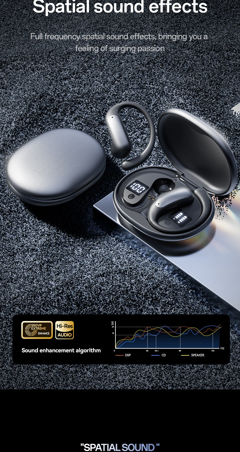 Popular M134Digital Display Ear-Hook Headphones Private Model High Appearance Long Battery Life Wireless Bluetooth Headphones