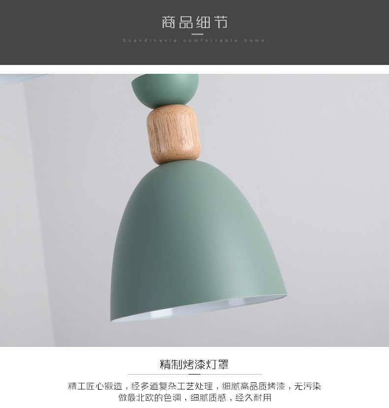 Nordic Restaurant Pendant Light Three-Head Bar Dining Room Table Lamp Creative Personality Bedroom Lamp Modern Minimalist Lighting Fixture