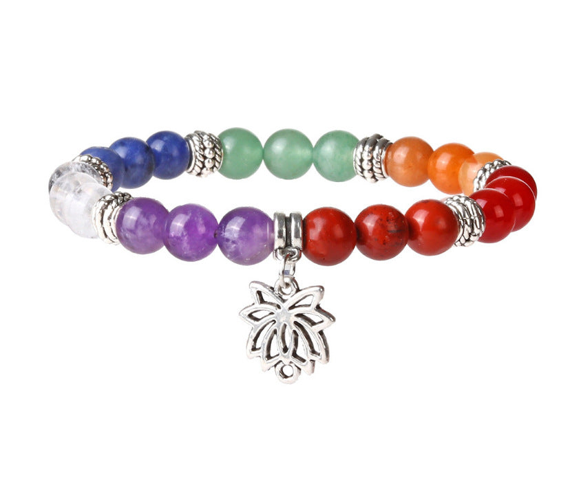 European and American fashion new white turquoise amethyst bracelet108Lotus Pendant Bracelet with Buddhist Beads