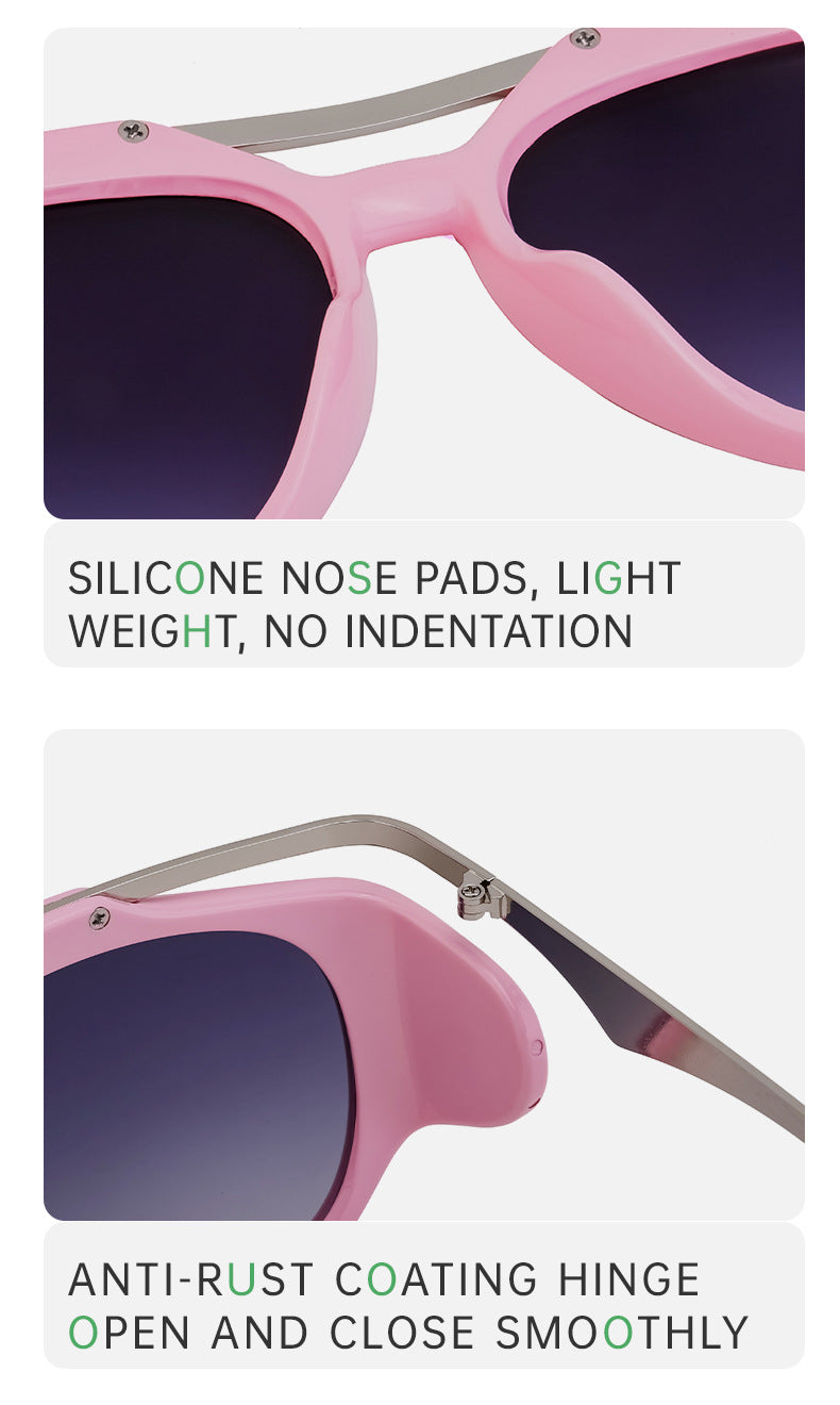 Europe and America INS Fashionable Sunglasses for Women, Irregular Cat Eye Sunglasses, Trendy Full Frame Sun Protection Glasses sunglasses