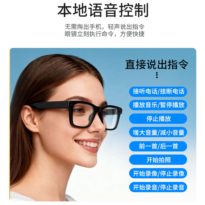 Source Manufacturer ai Smart Bluetooth Glasses HD Camera Photo Support Live Streaming Long Battery Life Wearable Device New Product