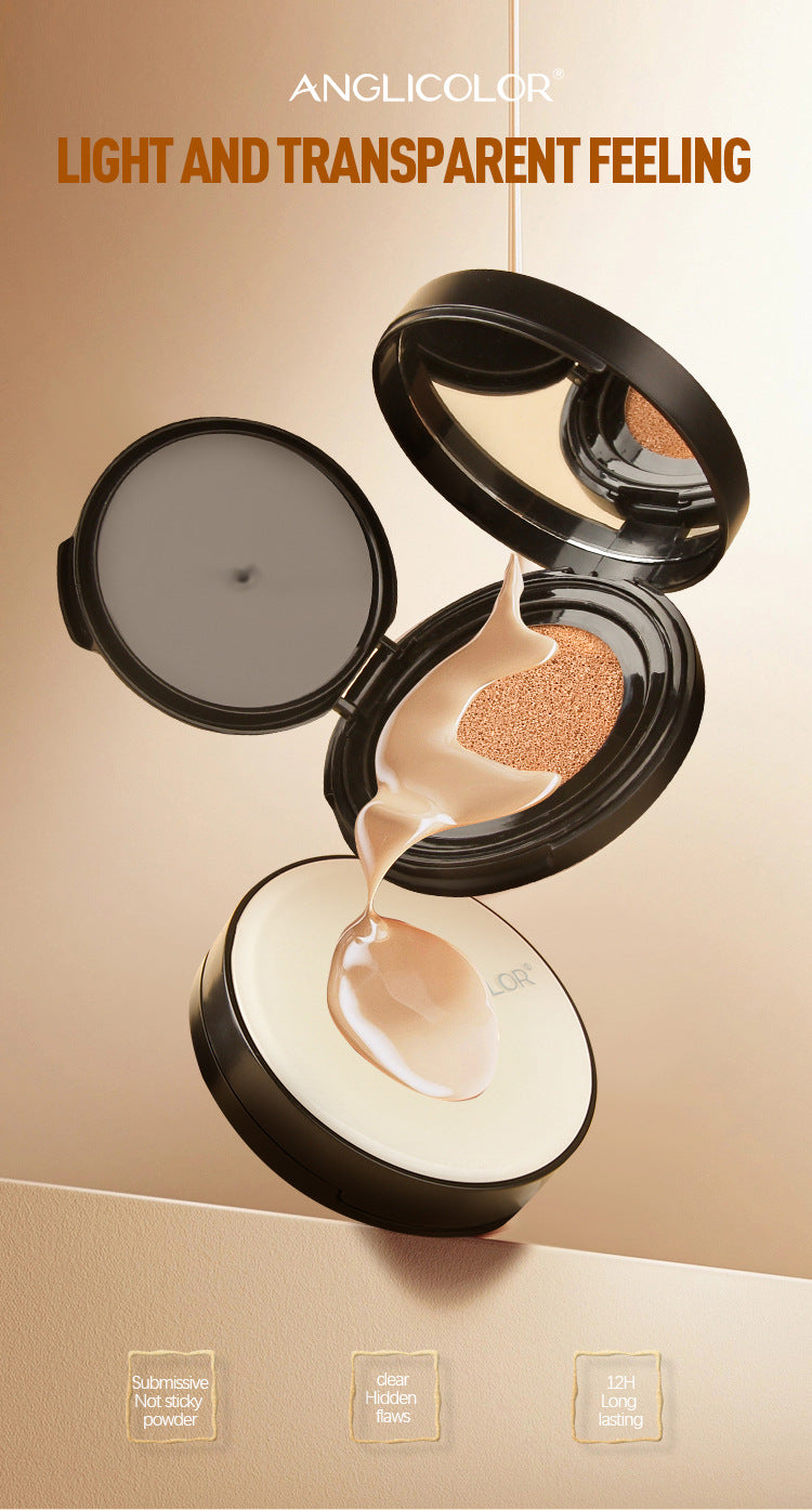 Anglicolor Air Cushion BB Cream Concealer No Makeup Cream Oil Control Long-lasting Liquid Foundation CC Frost