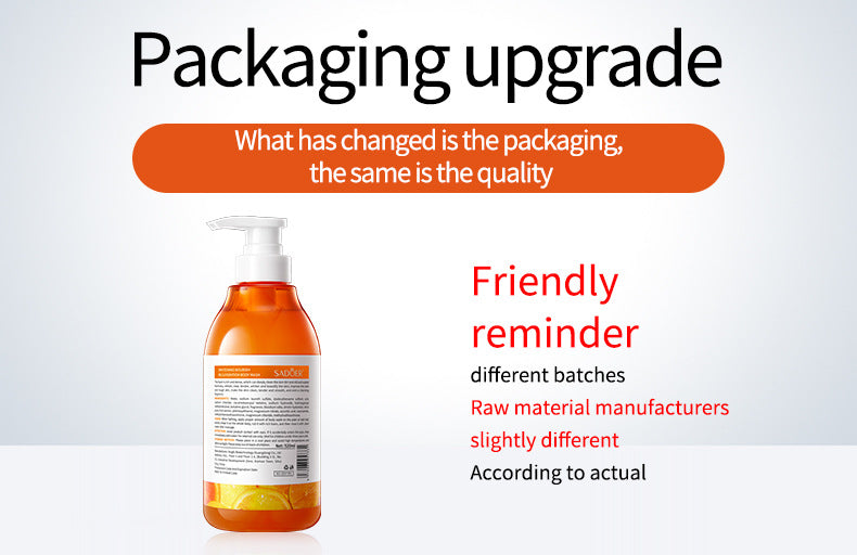 All English Vitamins C Shower Gel520g SADOER Whitening, Moisturizing and Cleansing Body Wash  Foreign Trade Wholesale