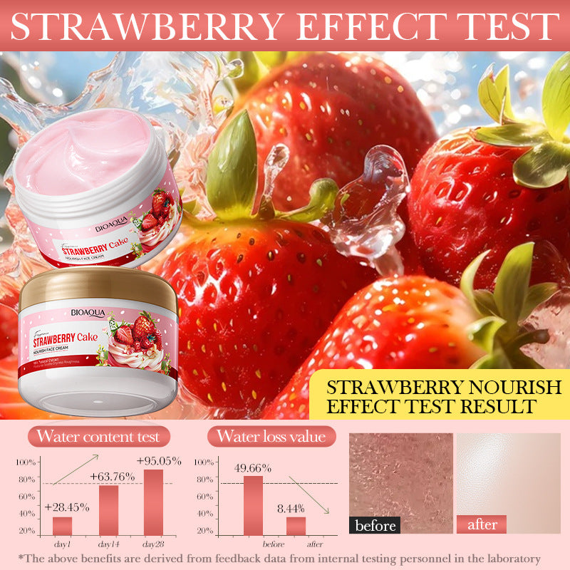 Full English Strawberry Cake Nourishing Cream BIOAOUA Moisturizing skin moisturizing cream  foreign trade wholesale