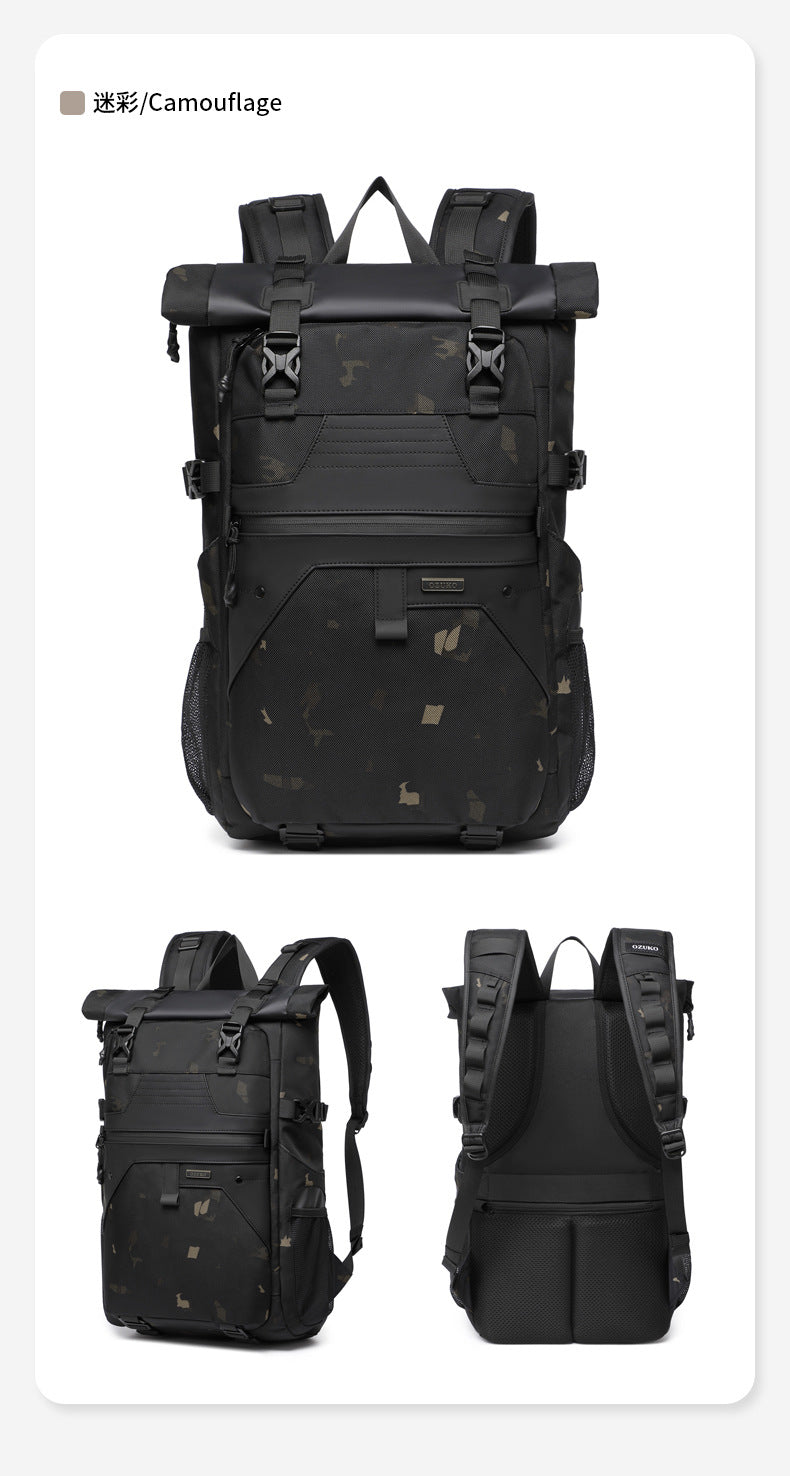 OZUKO Casual Backpack Backpack School Bag Large Capacity Waterproof Computer Bag Unisex Travel Commuting Bag