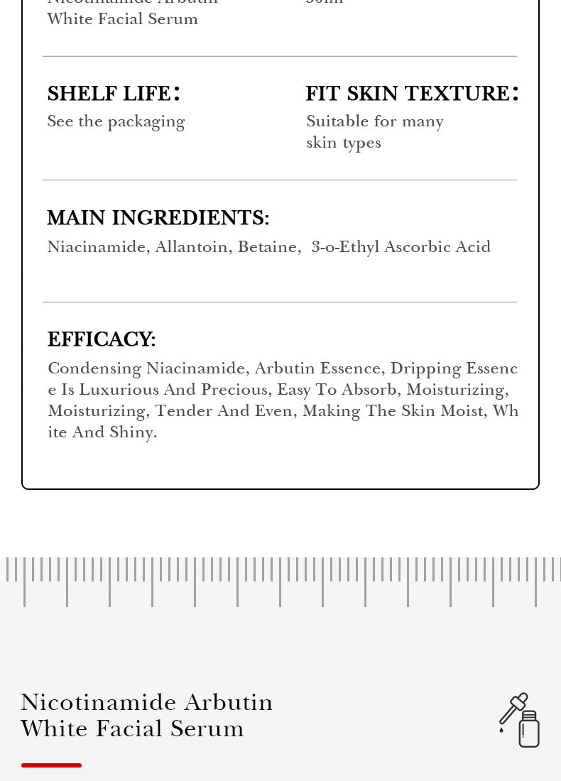 Full English Niacinamide Arbutin Set SADOER Whitening, hydrating, and moisturizing skincare products  wholesale