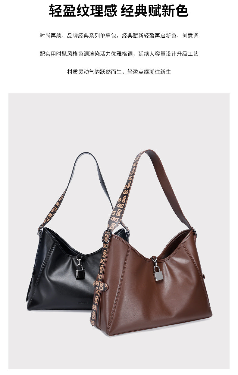 High-End Melad Crossbody Bag New Commuter Retro Tote Bag Large Capacity Versatile Single Shoulder Women's Bag Mother Bag