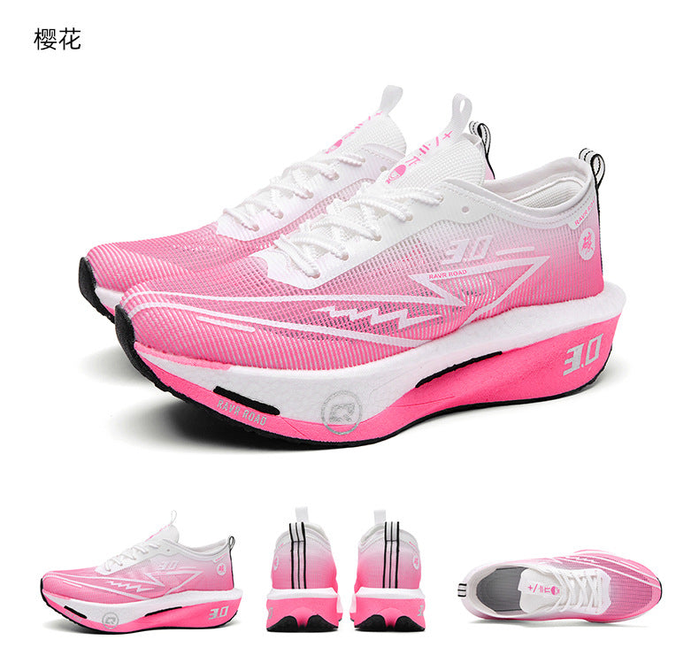 Summer New Hollow Breathable Lightweight Casual Sports Shoes with Super Soft Sole Carbon Plate Cushioning and Rebound for Fitness and Running