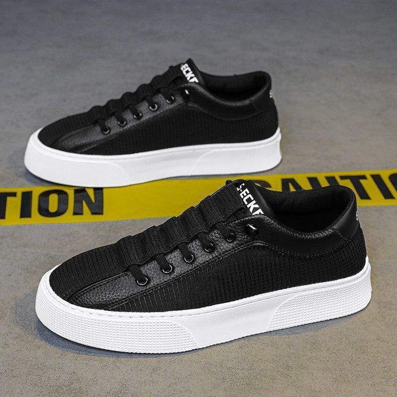 Summer2025New Men's Shoes Ice Silk Breathable White Shoes Men's Thick Sole Non-Slip Lightweight Trendy Versatile Sneakers