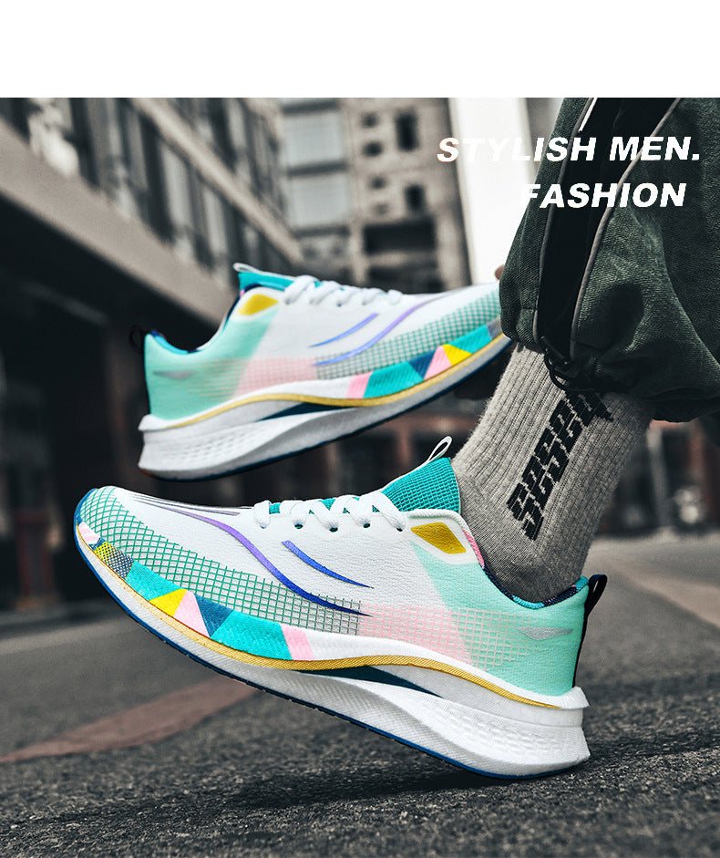 2025Spring and Summer New Style Flying Electric4C Professional Racing Shock Absorption Casual Non-slip Sports Shoes Ultra-light High Elasticity Men and Women Running Shoes