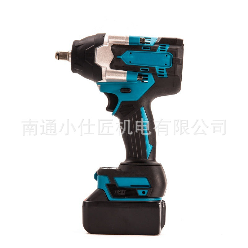 Cross-Border Foreign Trade Cordless Lithium Battery Wrench Brushless Strong Torque Screwdriver Auto Repair Air Gun Mechanic Repair Electric Wrench