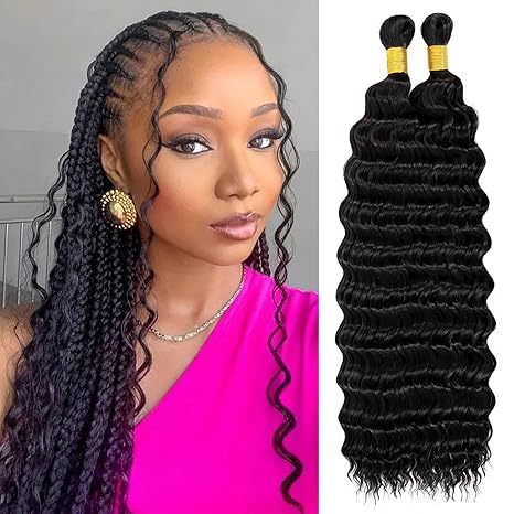 Cross-Border Deep Wave DEEP Crochet Hair Extensions Synthetic Hair Crochet Wig Unisex European and American Style Wig