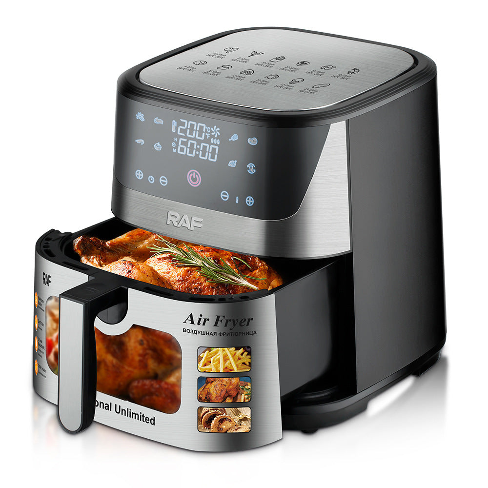 RAF European Standard Large Capacity Air Fryer8L Multifunctional Household Electric Deep Fryer with Visual Intelligent Touchscreen and Oil-Free