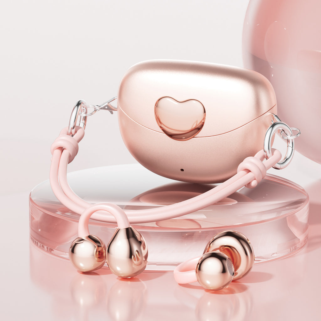 New E-commerce Model M106Simple Heart Long Battery Life High Appearance Mini Bag Style Wireless Bluetooth Earphones