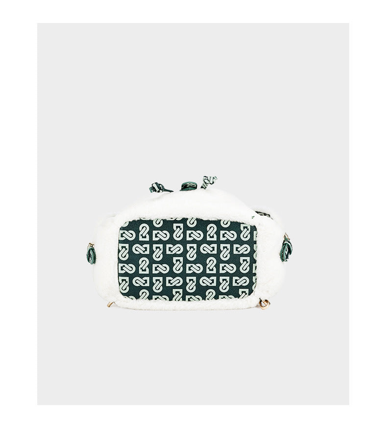 Korean Version Commuting Versatile Casual Mini Backpack Autumn Winter New Plush Double Shoulder Bag for Female Students Class Bag