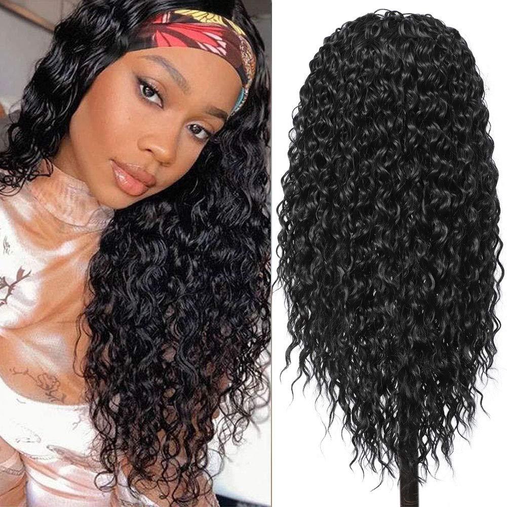 Wig European and American Style Synthetic Hair Headband Wig water curly Water ripple small rolls headband wig