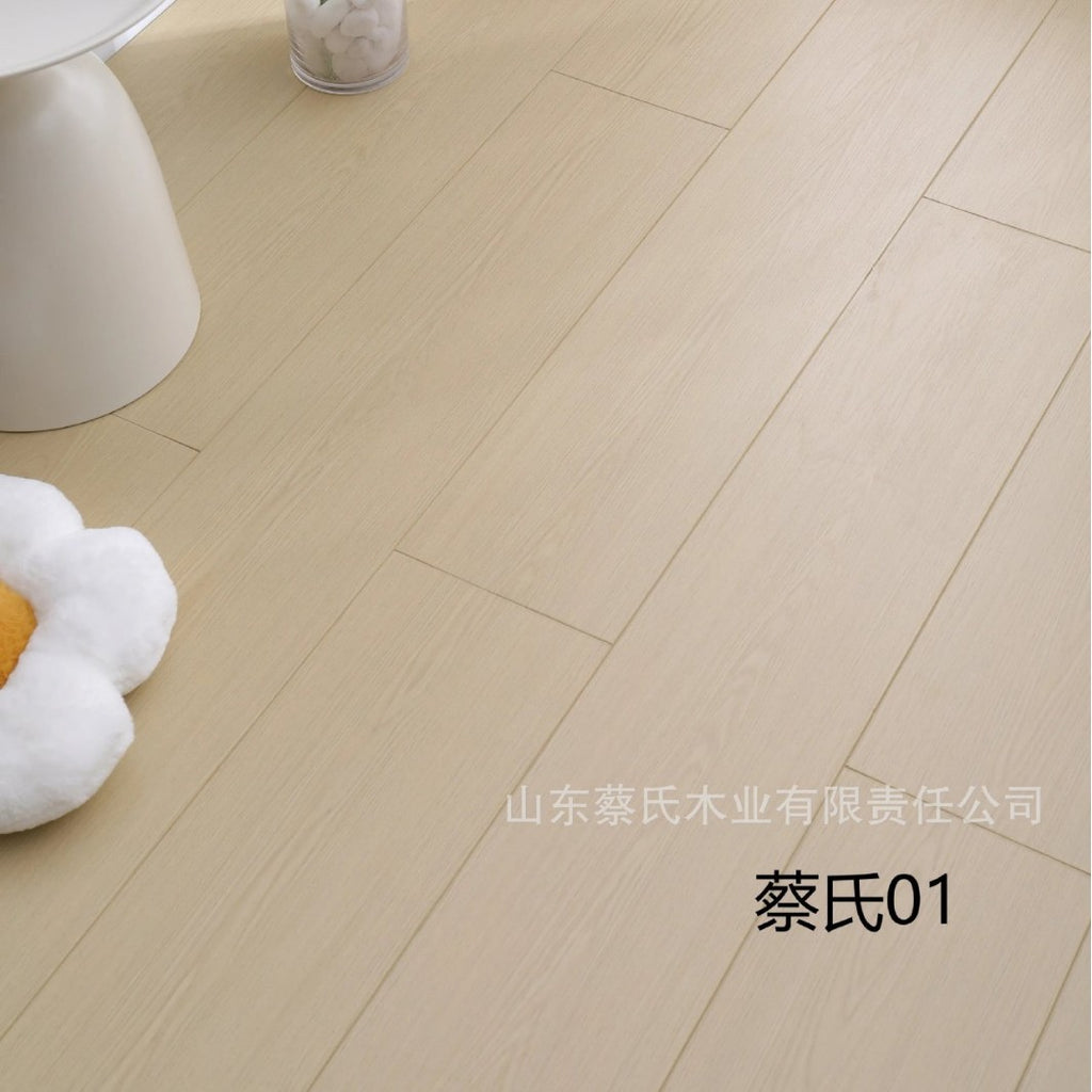 New Three-layer Solid Wood Composite Flooring ENF Grade Lock Flame Retardant Cream Style Natural Wood Style14mm Wear-Resistant Waterproof