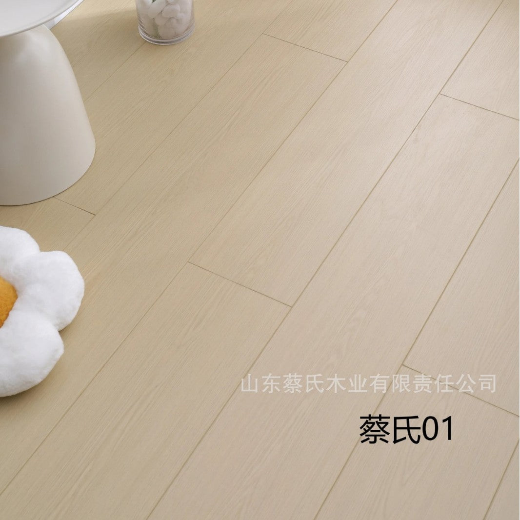 New Three-layer Solid Wood Composite Flooring ENF Grade Lock Flame Retardant Cream Style Natural Wood Style14mm Wear-Resistant Waterproof