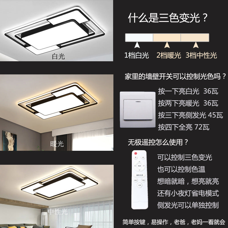 Lighting Full House Package Ceiling Light Set led Modern Minimalist Living Room Lamp Elegant Home Iron Art Master Bedroom Lamp