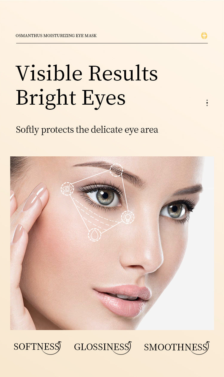 Full English Golden Osmanthus Eye Mask Patch SADOER Moisturizing and Hydrating to Reduce Dark Circles  Foreign Trade Live Wholesale