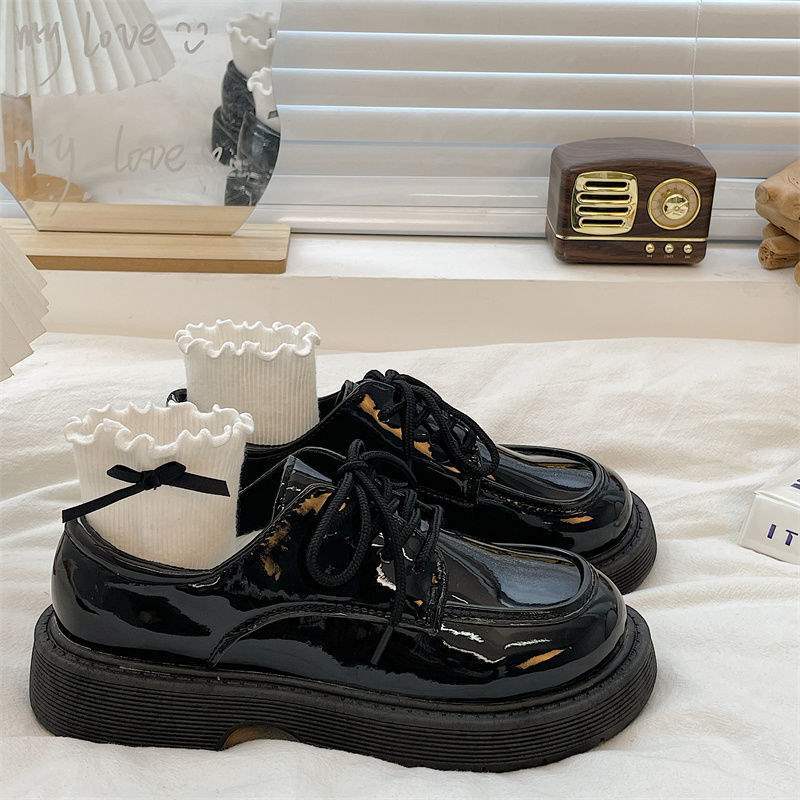 Xiaohongshu Women's Soft Sole Shoes New Thick Sole Chunky Heel Versatile Japanese Style jk French Mary Jane shoes for women with skirts