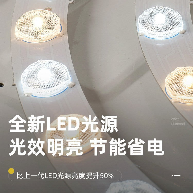 led Ceiling Lamp Master Bedroom Lamp Simple Modern Living Room Lamp Round Room Study Romantic Starry Sky Light Fixture