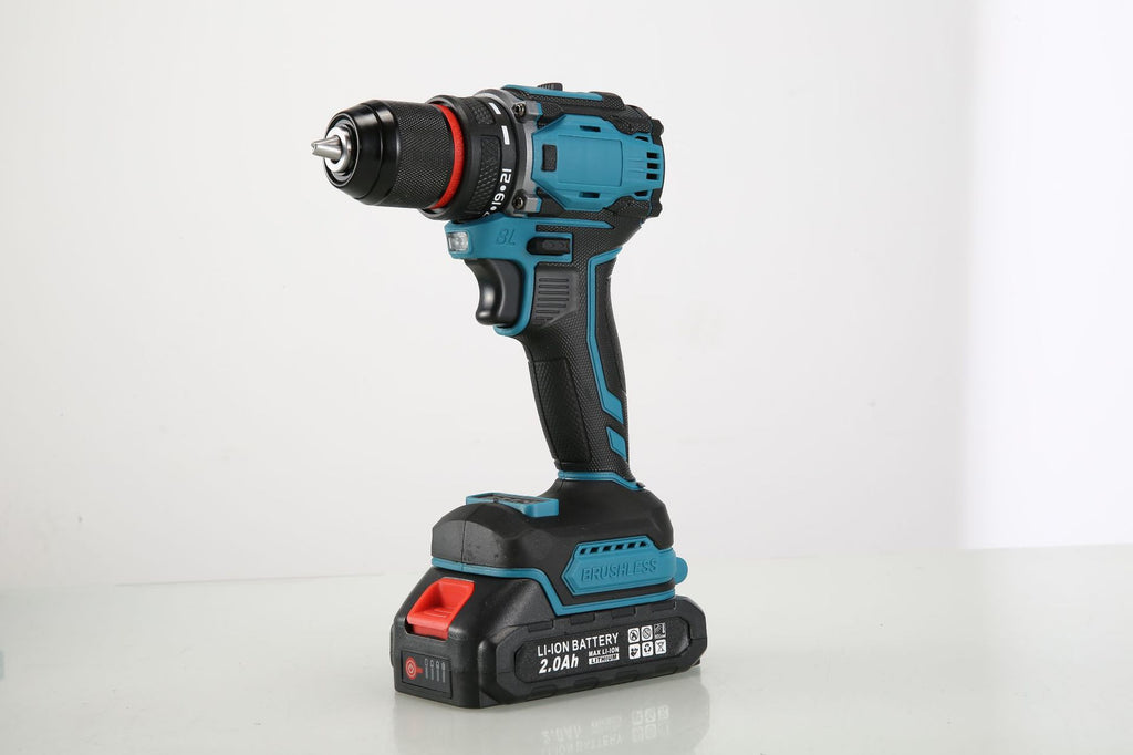 Factory Wholesale New Model21V Two-Speed Lithium Electric Drill Rechargeable High-Power Hand Drill with Accessories Plastic Box Impact Drill